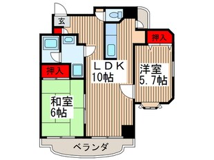 リバ－サイド越谷の物件間取画像